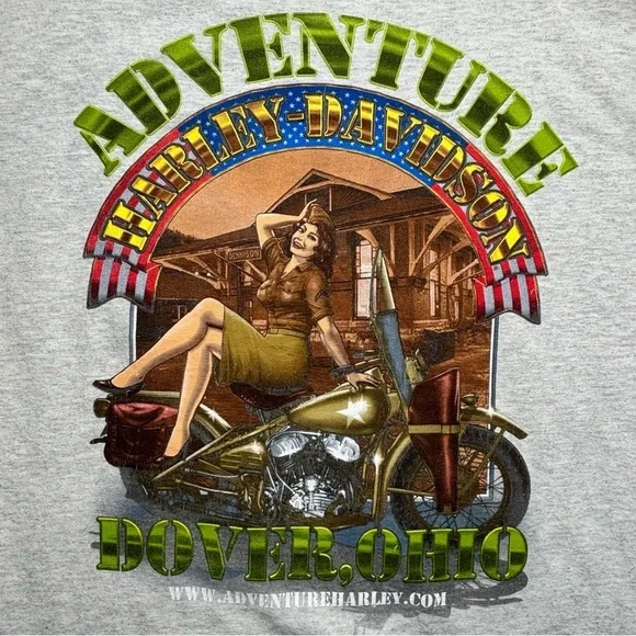 Harley Davidson Shirt Mens Medium Crewneck Tee Chest Pocket Genuine HD Motorcyle - Picture 1 of 7